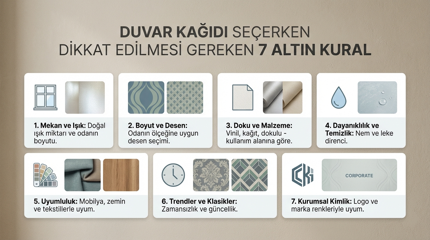 Duvar Kağıdı Seçerken Dikkat Edilmesi Gereken 7 Altın Kural